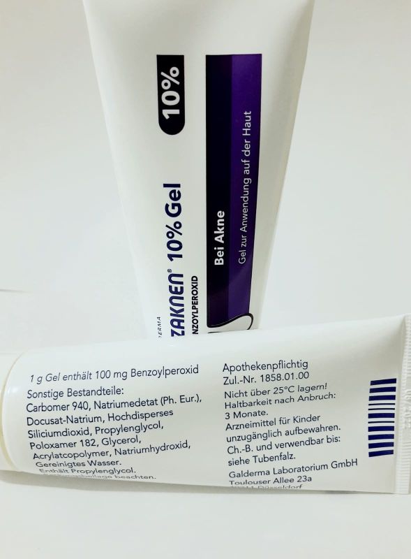 Бензакне, Бензак (Базирон) 10% гель від вугрів 60г (Німеччина)