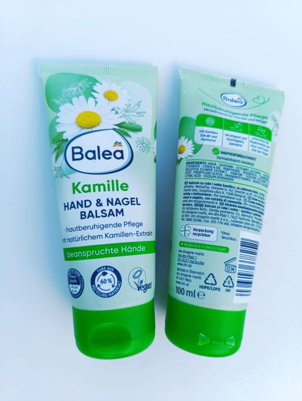 Бальзам для рук та нігтів з ромашкою Balea Hand- und Nagelbalsam Kamille 100 мл Німеччина