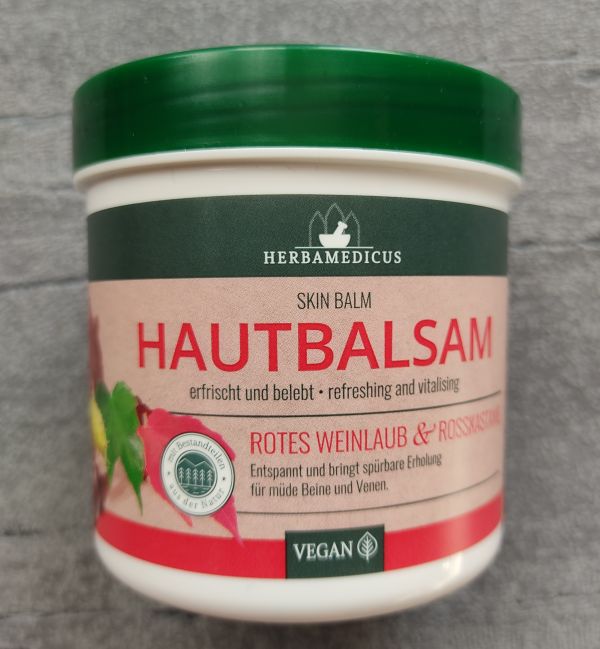 Бальзам при болі в ногах з кінський каштан і екстрактом листя червоного винограду 250 мл Herbamedicus Німеччина