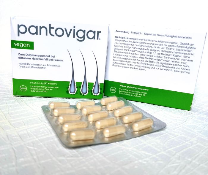 Пантовігар-Pantovigar Vegan вітаміни від випадіння волосся капсули №90 оригінал (Мерц, Німеччина)