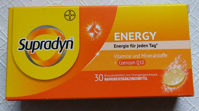 Супрадін Енерджі+Q10 шипучі вітаміни 30 штук Bayer Німеччина Supradyn Energe Q10