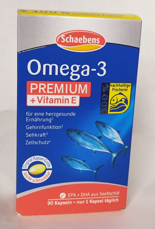 Омега-3 Преміум з вітаміном Е для дітей від 10 років 70 капсул Schaeben Omega-3 Premium Німеччина