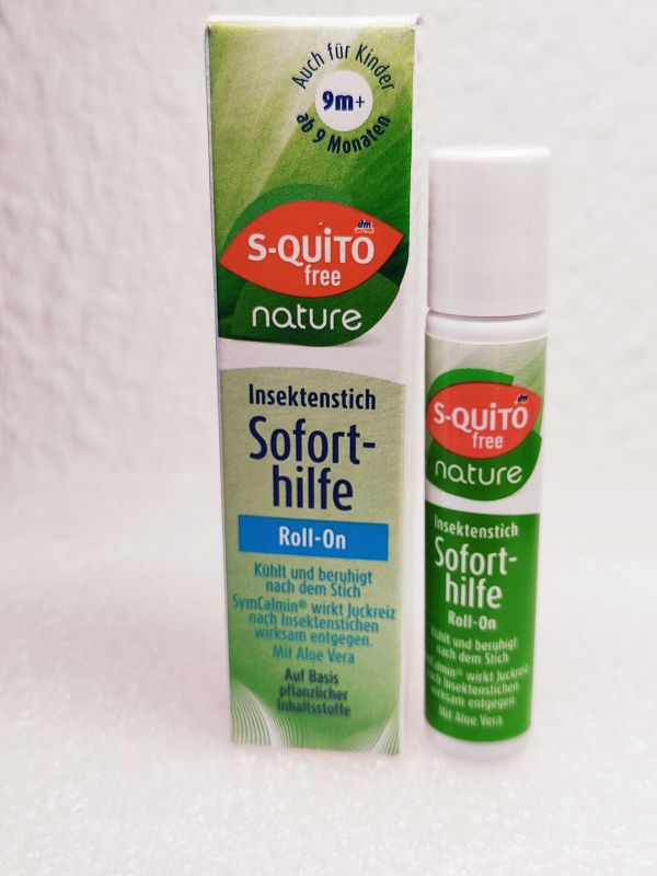 Захисний гель-рол після укусів комах для дітей та дорослих S-quito free Soforthilfe Roll-on nature, 10 мл Німеччина