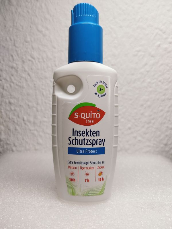 Защитный спрей от комаров, клещей, слепней, мошек  S-Quitofree  Ультра Протект  S-Quitofree  Insektenschutzspray Ultra Protect 100 мл Германия