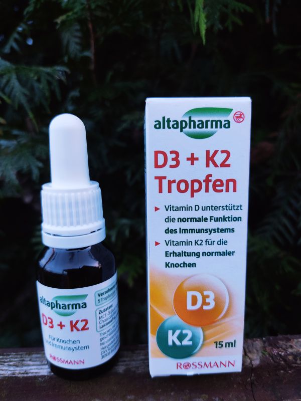 Комплекс вітамінів D3+K2 краплі 15 мл у кокосовому маслі Альтафарма Altapharma Німеччина