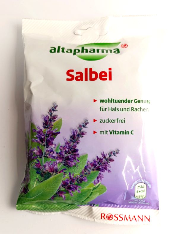 Альтафарма Льодяники з Шавлією та вітаміном С без цукру 75 грам Altapharma Німеччина