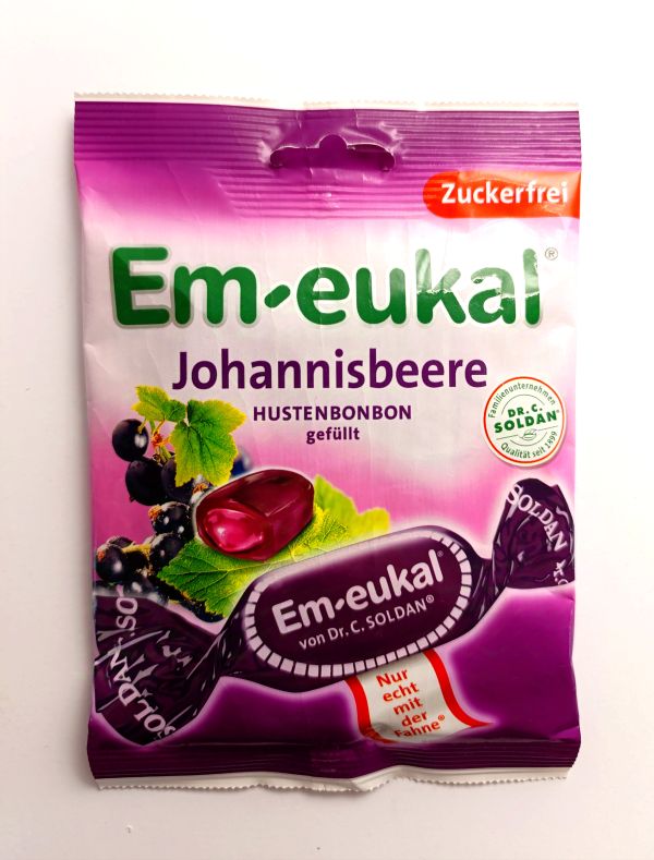 Льодяники від болю в горлі чорна смородина з вітаміном С 75 г Dr.C.Soldan Німеччина