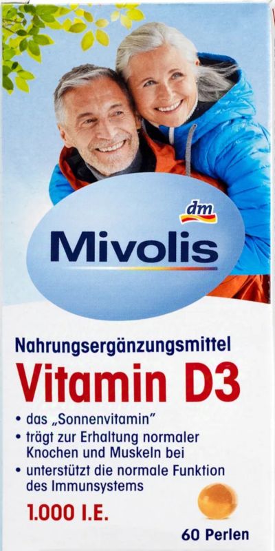 Mivolis Вітамін D3 1.000 i.E. капсули 60 штук Німеччина