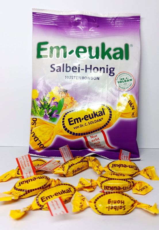 Льодяники з шавлією та медом Em-eukal від кашлю, болі в горлі та захриплості, 75 г Dr.C.Soldan Німеччина