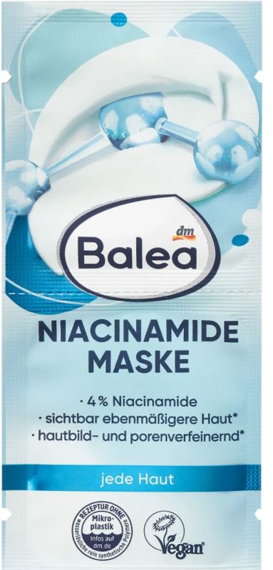 Маска Балеа для обличчя з Ніацинамідом, Balea Niacinamine 16 мл Німеччина