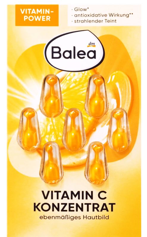 Сироватка-концентрат Балеа для обличчя з вітаміном С Balea 7шт Німеччина