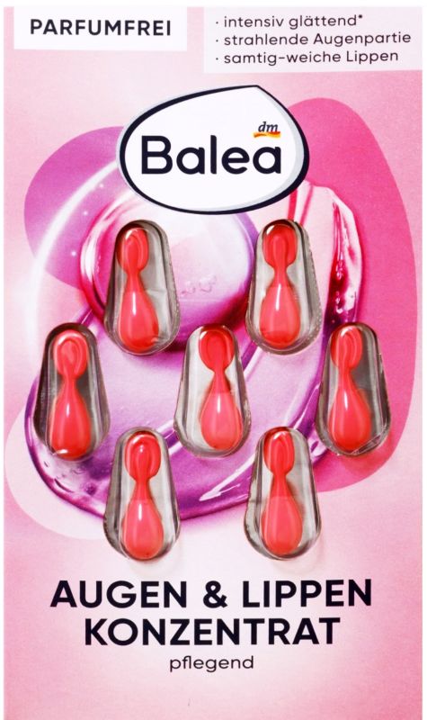 Сироватка-концентрат Балеа для губ та шкіри навколо очей Balea Augen Lippen 7шт Німеччина