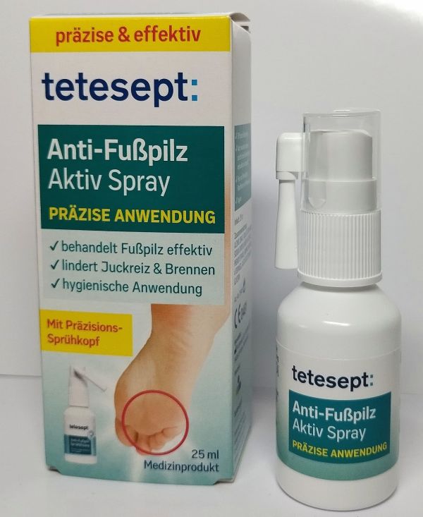 Cпрей от грибка стоп и ногтей Тетесепт   25 мл Tetesept Германия
