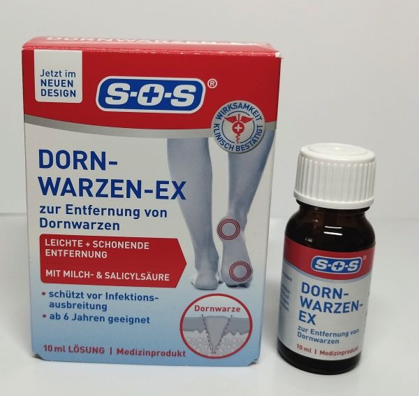 SOS раствор  от бородавок, папиллом Warzen Entferner Dornwarzen-Ex  10 мл Германия