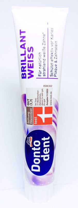 Зубная паста Донтодент Zahnpasta Brillant Weiss   отбеливающая 125 мл Dontodent Германия