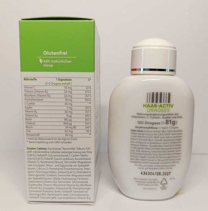 Вітаміни для волосся Merz Spezial Haar-Activ 120 драже Merz Німеччина