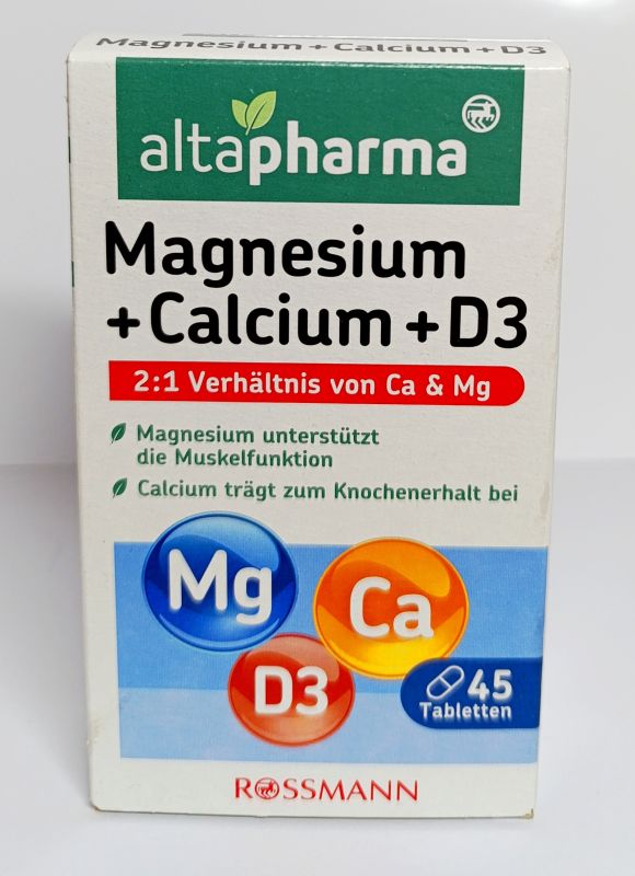 Altapharma Кальцій + Магній з вітаміном D3 таблетки 45 штук Німеччина