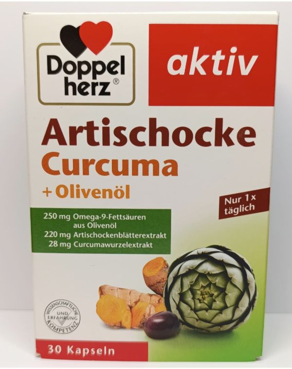 Doppelherz  Доппельгерц Артишок, Куркума + Омега 9 оливковое масло 30 капсул