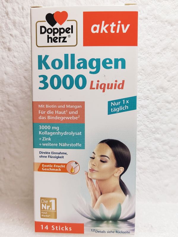 Доппельгерц Колаген Рідкий питний 3000 мг 14 стиків Doppelherz aktiv Kollagen 3000 mg Liquid