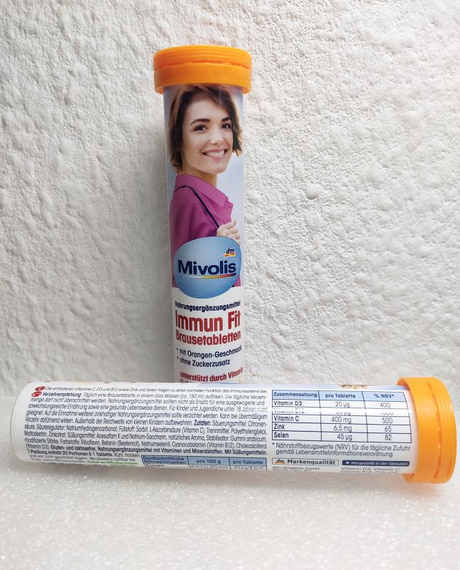 Mivolis Immun Fit Міволіс Імун Фіт 20 шипучих таблеток, 80 г Німеччина